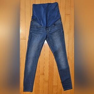 Full Panel Maternity Skinny Blue Jeans Insider Premium Denim